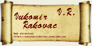 Vukomir Rakovac vizit kartica